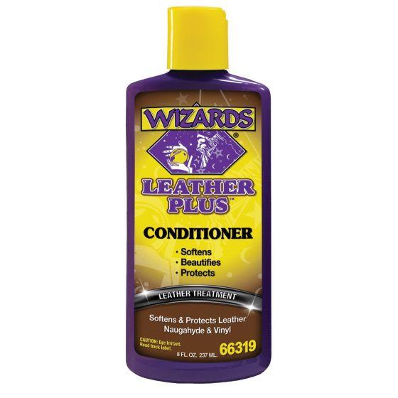 WIZARDS® Leather Plus™ 66319 Leather Conditioner, 8 oz Bottle, Off-White to Yellow, Viscous Liquid