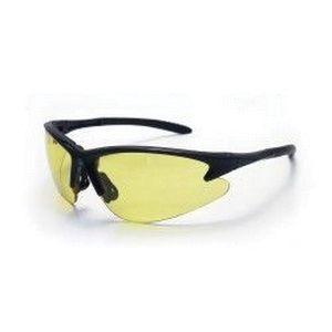 SAS® DB2™ 540-0605 Lightweight Safety Glasses, Yellow Lens, Black Frame
