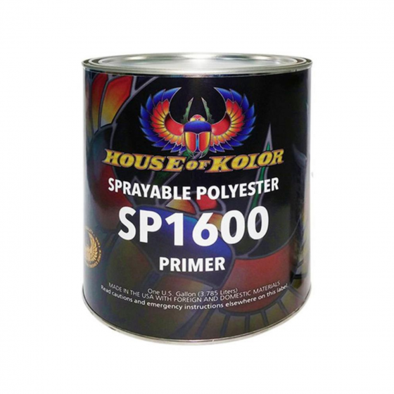 HOUSE OF KOLOR® SP1600-G01 Sprayable Polyester Primer, 1 gal Can, Gray, 1:1/2 Mixing