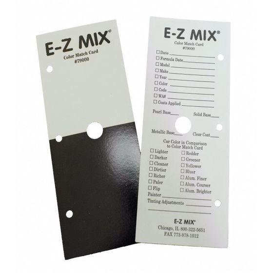 E-Z Mix® 79000 Color Match Card, Black And White
