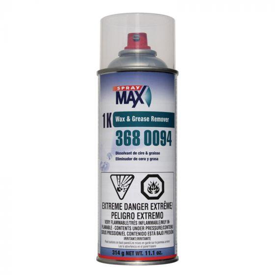 SprayMax® 3680094 1K Wax and Grease Remover, 11.1 oz Aerosol Can, Transparent, Liquid, 8 to 11 sq-ft Coverage