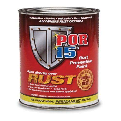 POR-15® 45304 High Performance Rust Preventive Coating, 1 qt Can, Silver, 250 to 450 sq-ft/gal Coverage