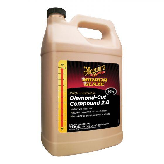 Meguiar's® Mirror Glaze® M8501 Professional Diamond Cut Compound, 1 gal Can, Gloss Creamy White, Liquid