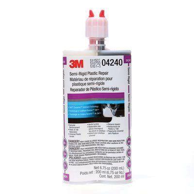3M™ Duramix™ 04240 Semi-Rigid Plastic Repair Adhesive, 200 mL Cartridge, Liquid, Black/Clear, 1 to 1.2