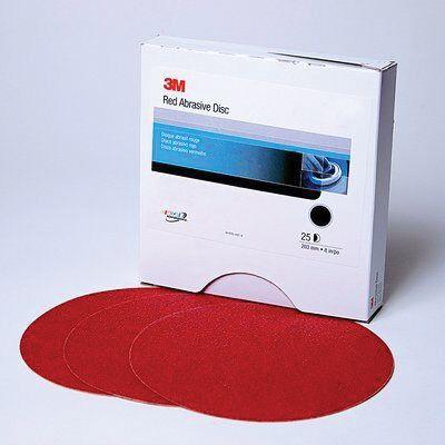 3M™ 01100 316U Series Abrasive Disc, 8 in Dia, P80 Grit, PSA, Red