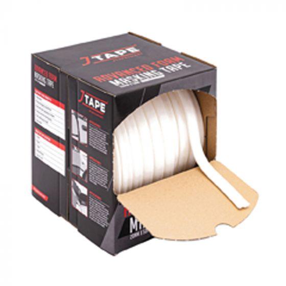 JTAPE™ 1011.2050 Advanced Foam Masking Tape, 50 m L x 20 mm W x 9 mm THK, White