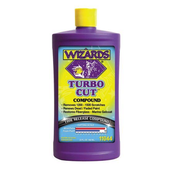 WIZARDS® TURBO CUT™ 11044 Time Release Compound, 32 oz Bottle, High-Gloss, White, Liquid
