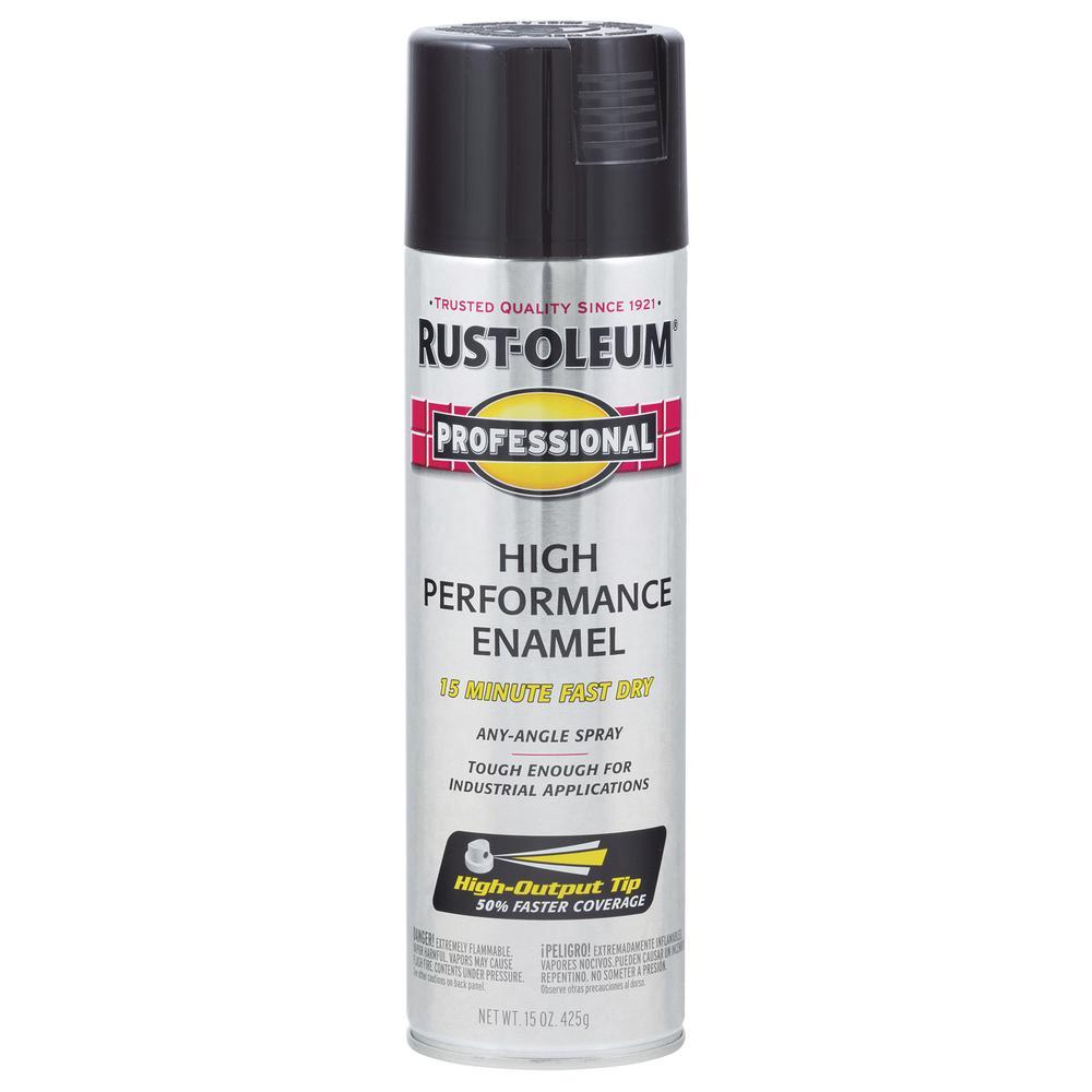Rust-Oleum® Professional Gloss Black High-Performance Enamel Spray Paint - 15 oz.
