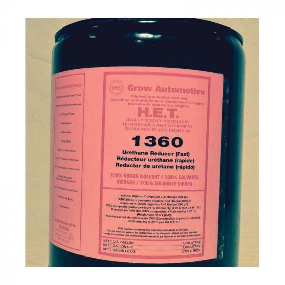 Grow Automotive 1360-05 Urethane Reducer, 5 gal, Fast Speed/Temperature