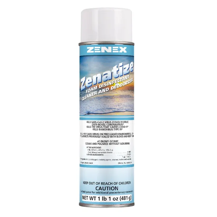 ZenaTize Foam Disinfectant Cleaner and Deodorizer, Aerosol, 18.25oz