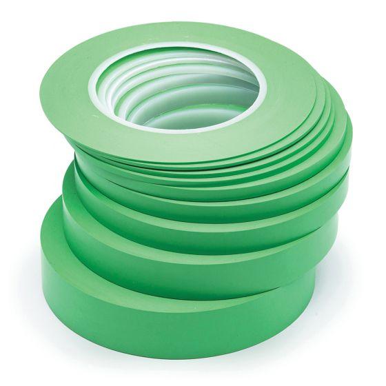 JTAPE™ 1105.1255 Fine Line Masking Tape, 60 yd x 1/2 in, 0.15 mm THK, PVC Backing, Green
