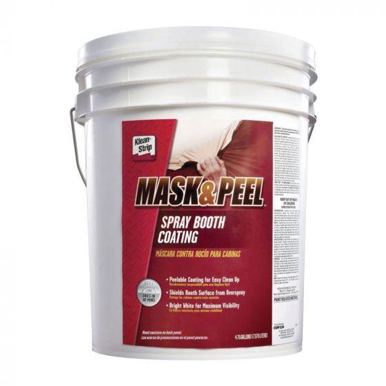 Klean-Strip® Mask & Peel™ CMP229 Peelable Spray Booth Coating, 4.75 gal, Thick Liquid, Bright White, Peelable
