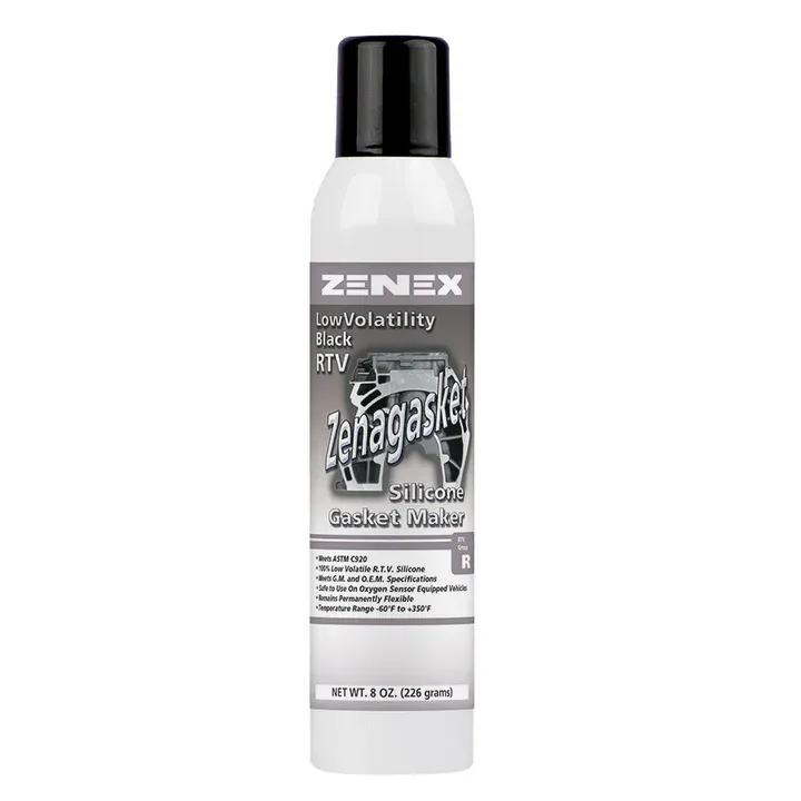 ZenaGasket Black Low Volatility RTV Gasket Maker, Aerosol, 8oz
