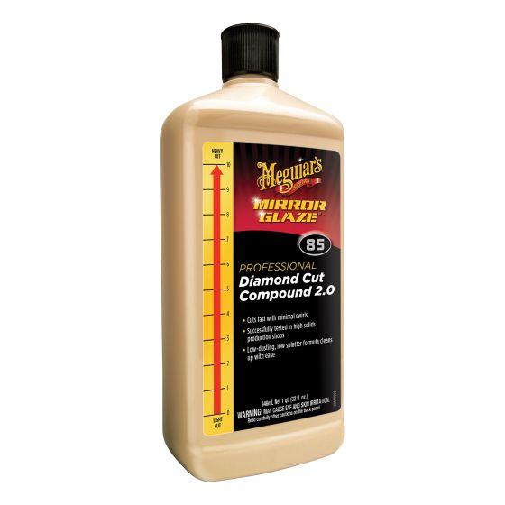 Meguiar's® Mirror Glaze® M8532 Professional Diamond Cut Compound, 32 oz Bottle, Gloss Creamy White, Liquid