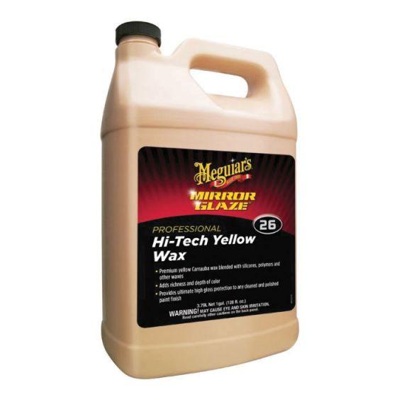 Meguiar's® Mirror Glaze® M2601 Hi-Tech Wax, 1 gal Can, High Gloss, Light Yellow, Liquid