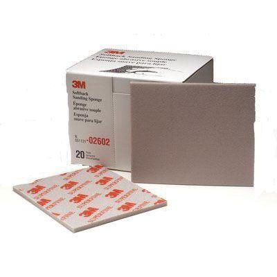3M™ 02602 Flexible Sanding Sponge, 4-1/2 in W x 5-1/2 in L, 3/16 in THK, 500/600 Grit, Super Fine Grade, Gray