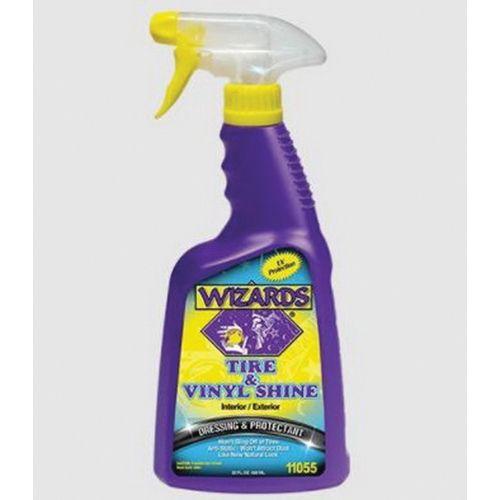 WIZARDS® Tire and Vinyl Shine™ 11055 Dressing and Protectant, 22 oz Trigger Spray Bottle, White, Liquid
