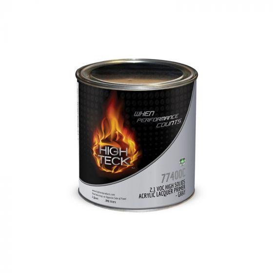 High Teck™ 77400C-4 High Solids Acrylic Lacquer Primer, 1 qt, Gray, 2.1 lb/gal VOC, 1:1 Mixing