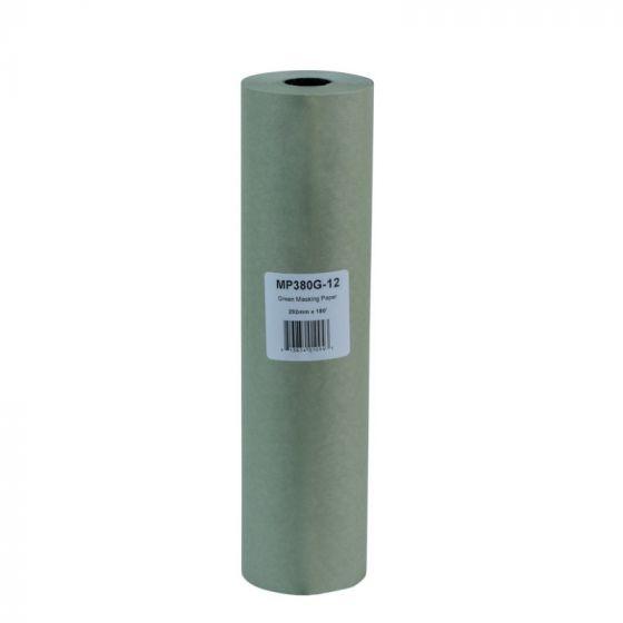 High Teck™ MP380G-12 Masking Paper, 12 in W x 180 ft L, Green, 28 lb Basis