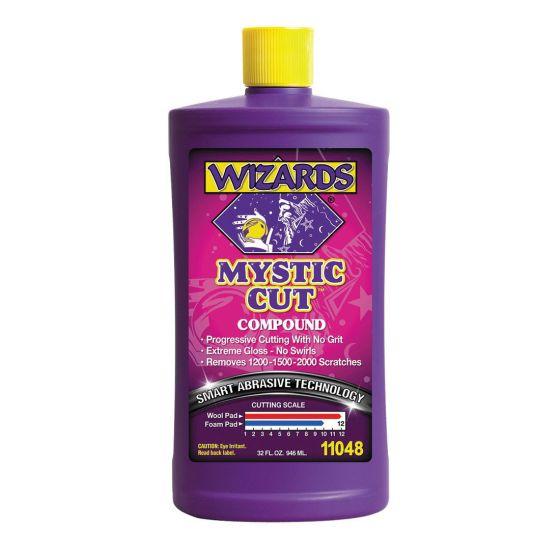 WIZARDS® MYSTIC CUT™ 11048 Smart Abrasive Buffing Compound, 32 oz Bottle, Off-White, Liquid