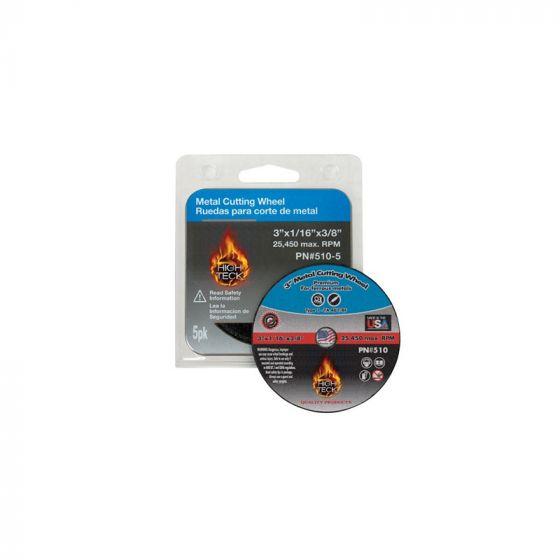 High Teck™ 500 Cut-Off Wheel, 3 in Dia x 1/32 in in THK, 3/8 in Center Hole, Aluminum Oxide (50 Per Box)