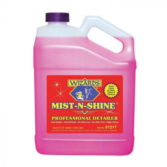 WIZARDS® MIST-N-SHINE® 01217 High-Gloss Professional Car Detailer and Surface Cleaner, 1 gal Can, Pink