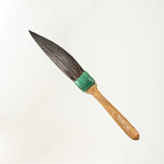 ANDREW MACK 20-000 20 Series Squirrel Hair Sword Striper Touch-Up Brush, #000 Brush