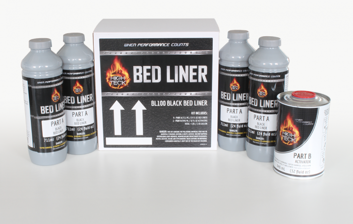 High Teck™ BL100 National Rule Standard Truck Bed Liner Kit, Black, 3.24 lb/gal VOC