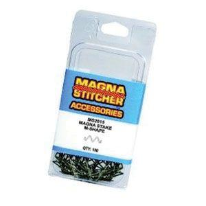 MOTOR GUARD MS2015 M-Shaped Stake, 0.028 in Dia Wire, Stainless Steel, Use With: Magna-Stitcher Plastic Repair Tools