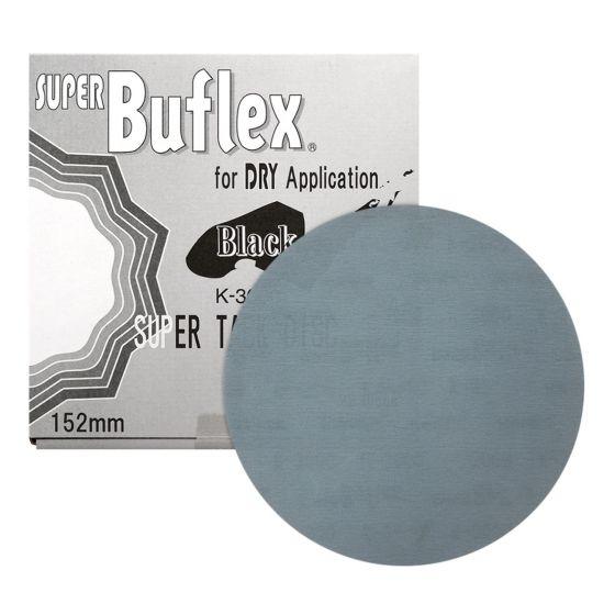Super Buflex 193-1504, 6 in Disc 3000 Grit, Black, Dry, Hook and Loop, No Holes (25 Per Box)