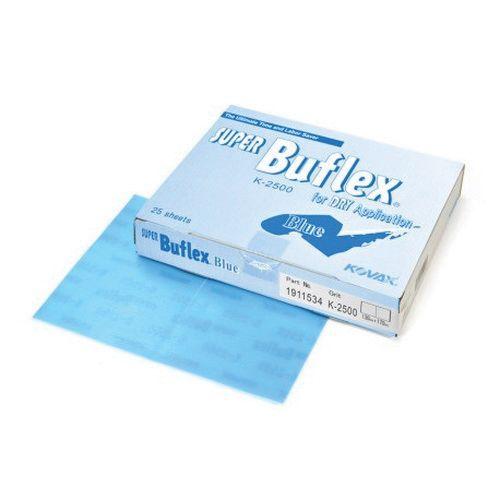 KOVAX® Super Buflex® 191-1534 Super-Tack Buflex Sheet, 130 mm W x 170 mm L, 2500 Grit, K-2500 Grade, Blue (25 Per Box)
