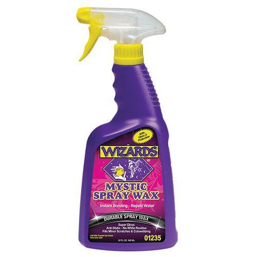 WIZARDS® Mystic Spray Wax™ 01235 Slick Finish Detailer, 22 oz Spray Bottle, Off-White