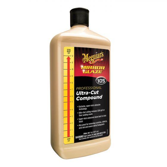 Meguiar's® Mirror Glaze® M10532 Ultra-Cut Compound, 32 oz Bottle, Gloss Creamy White, Liquid